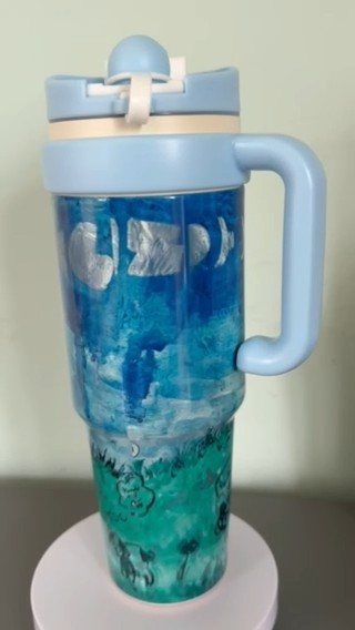 Cup 2 · blue handle