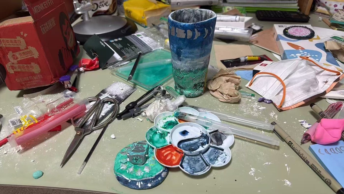 At the workdesk