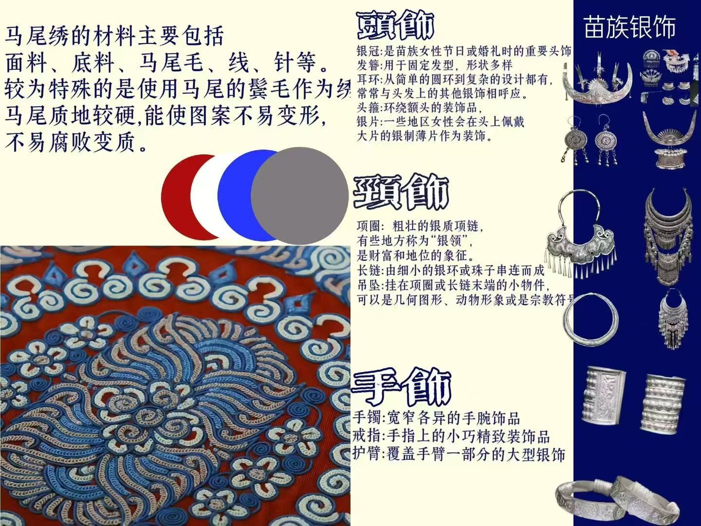 Horse-tail Embroidery and Miao Silver